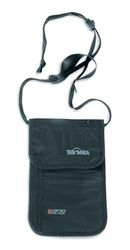 Tatonka Skin Neck Pouch RFID B Black com gola redonda, adultos unissexo, 19 x 13 x 1 cm