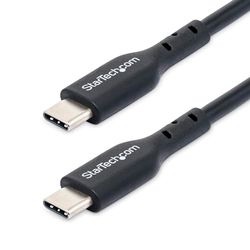 StarTech.com Chargeur USB-C de 1m, Câble USB-C, Cordon de Recharge USB 2.0 Type-C pour Ordinateur Portable, Câble de Chargement, 60W 3A Power Delivery, Gaine TPE, M/M
