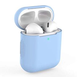 StyleDesign Coque de Protection en Silicone pour AirPods 1ère et 2ème génération Bleu Clair