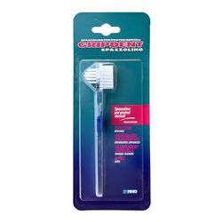 Gripdent Brosse à dents pour prothèses dentaires - Brosse à dents pour le nettoyage et l'hygiène des prothèses dentaires - Convient pour: Dentières, appareils orthodontiques, et aligneurs invisibles