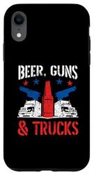 Custodia per iPhone XR Patriottico americano Birra Gun Lover Truck Driver 4 luglio