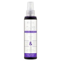 Joanna Ultra Color - Spray de rinçage argenté pour cheveux blonds et clairs - Teinte gris cendré - Brillance naturelle - Élimine la teinte jaunâtre des cheveux décolorés - Illumine et revitalise - 150