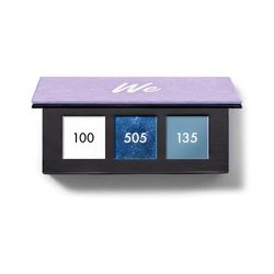 We Make-Up As Mini Palette - Black Eyes (100,505,135) - 3 Fard à paupières ultra-pigmentés longue durée - Blanc bleu clair - Avec miroir