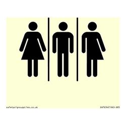 Female, Male and Non-gender specific Sign - 85x85mm - S85