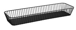 APS 30416 URBAN GN 2/4 svart metallkorg med halkskyddsfötter, 53 x 16 x 7,5 cm