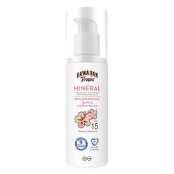 Hawaiian Tropic Mineral Sun Milk Lotion SPF15, Lozione solare con 100% filtri protettivi minerali - 100 ml