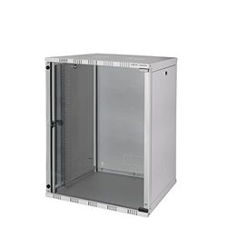 LogiLink W15A40G ECO wandkast 15HE (400mm diepte), plat pakket (ongemonteerd), 48,26 cm (19 inch) lichtgrijs
