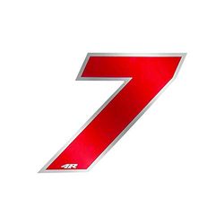 Quattroerre Racing Number 7 Anodized Mini, Red