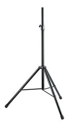 K&M 21435 Soporte para altavoz de acero negro - ø 3,5 cm, con trípode y amortiguador - ligero y resistente, hasta 50 kg