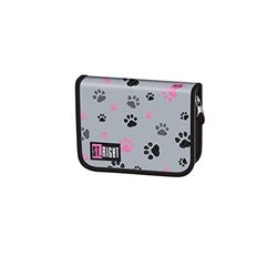 ST.RIGHT Unisex Kid's Paws Pencil case, Gray, 20.5 x 14 x 3.5 cm