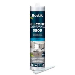 BOSTIK S505 Silicone Bagni e Cucine Traslucidi, Silicone Universale, Massima Resistenza alla Muffa, Compatibile con Smalti e Laccati, Espresso Espresso, Non annerisce, Interno ed Esterno, Cartuccia