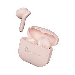 TECHMADE Auriculares Oficiales Inalámbricos - Auriculares In-Ear con Caja de Carga - Compatibles con Smartphone/Tablet/PC (Rosa)