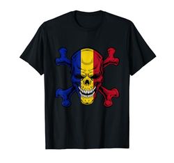 Romania Bandiera Romania Cranio Romania Roots Romania Souvenir Maglietta