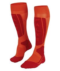 FALKE SK5 Expert W Kh lana filo funzionale caldi sottili 1 paio, Calzini da sci Donna, Arancione Flash Orange 8034, 37-38