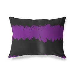 BonaMaison Fundas para Cojínes, Morado-Negro Funda de Almohada para Sofá Coche Silla Oficina Cama Decorativa Moderna Decoración del Hogar, 35x50 Cm - Diseñado y Fabricado en Turquía