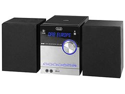 Trevi Hcx 10D8 Dab estéreo Hi-Fi com recetor digital Dab/Dab e FM com RDS, ecrã alfanumérico LCD, Bluetooth, CD, Mp3, USB, Aux-In, função de auto-memória, função de relógio, preto