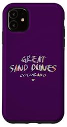 Carcasa para iPhone 11 Grandes Dunas de Arena Colorado - Grandes Dunas de Arena CO Acuarela