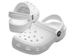 Crocs Barn Classic Träskor, Vit, 6 UK