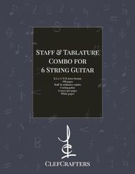 Staff & Tablature Combo for 6 String Guitar