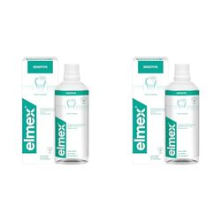 elmex Collutorio Sensitive 1 Flacone da 400ml Protezione Extra dai Denti Sensibili e dalla Carie Radicolare (Confezione da 2)