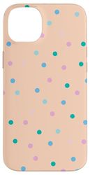 Pastel Peach Boho Tiny Small Polka Dots Pattern Minimalist Case for iPhone 14 Plus