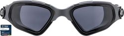 CRESSI Clear Eyes Goggles svart/grå rökiga linser, ren silikon simglasögon med molekylär anti-dimbehandling unisex vuxen, svart/grå rökiga linser, unik