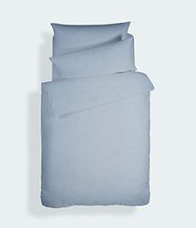 Bianca Plain Dyed percale beddengoed voor bedden 105, 100% katoen, denim, 180 x 280 + 50 x 125 2