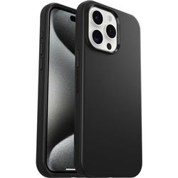 OtterBox Symmetry Case for iPhone 15 Pro Max, Shockproof, Drop proof, Protective Thin Case, 3x Tested to Military Standard, Antimicrobial Protection, Black, No Retail Packaging