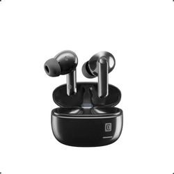 cellularline – Eclipse – trådlösa in-ear hörlurar med laddningsskål – Bluetooth – med ANC- och ENC-teknik – total speltid 18 timmar – svart