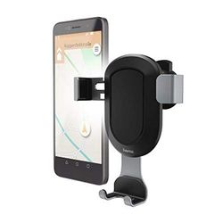 Hama Gravity Coche - Soporte (Teléfono móvil/smartphone, Coche, Soporte pasivo, Negro, Gris, De plástico, Almohadilla adhesiva)