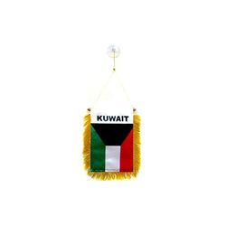 AZ FLAG Gagliardetto Kuwait 15x10cm con Ventosa - BANDIERINA per Auto KUWAITIANA 10 x 15 cm