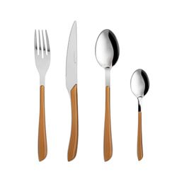 KASANOVA GP318-G808-KASBR Set 24 POSATE AFRODITE MANICO Marrone