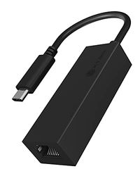 ICY BOX Adaptador USB-C a Ethernet de hasta 1 Gbps (Adaptador USB-C a RJ45 LAN, Thunderbolt 3) Compatible con Dispositivos Type-C Incluyendo MacBook Pro, iPad Pro 2018 y Muchos más.