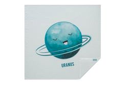 Hibboux Couverture en Mousseline d'uranium 75 x 75 cm