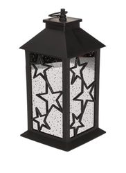 Farolillo de plástico Stars, con LED brillante y ventana de metal, para 3 pilas AAA (AAA), con temporizador