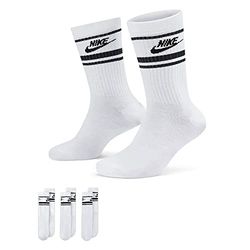 NIKE Men's Nsw Everyday Essential Cr Socks, White/Black/Black, XL UK