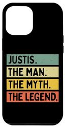 Carcasa para iPhone 14 Pro Max Justis The Man The Myth The Legend - Cita personalizada divertida