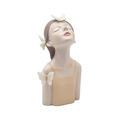 Lesser & Pavey Figurine Papillon Chic Peach 20 cm pour la Maison et Le Bureau | Décoration d'intérieur Cadeau pour Femme | Statue élégante de fée pour Salon | Jolie Figurine d'intérieur