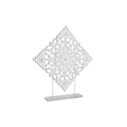 DECORACION MDF METAL 49X7X55 DESGASTADO BLANCO