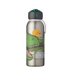 Mepal - Insulated Bottle Flip-Up Campus - Insulated Drinking Bottles for Children - Stainless Steel Drinking Bottle - 9 Hours Hot & 12 Hours Cold - BPA-Free - 350 ml - Dino