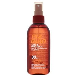 Piz Buin Tan & Protect Protector Solar Acelerador del Bronceado, Aceite en Spray SPF 30, Protección Alta - 150 ml