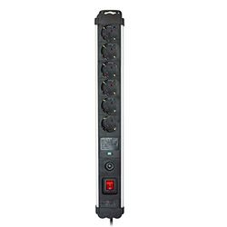 Silver Electronics 49648 Base industrial 8 com proteção contra sobretensão e sobreaquecimento, 8 tomadas