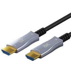 goobay 65565 Ultra High-Speed HDMI-hybridoptisk kabel/höghastighetskabel med kapacitet för 8K @ 60 Hz och 4K @ 120 Hz / 48 Gbps, ARC (Audio Return Channel), HDCP / 100 meter