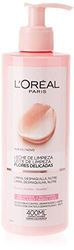 L'Oreal Paris Leite de limpeza, rosa, branco, 400 ml (embalagem de 1)