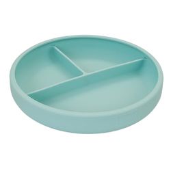 Little Lurch bord kinderservies gemaakt van siliconen met zuignap harmony mint