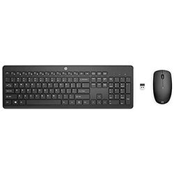 HP 1Y4D0AA ABB Combo teclado (Ingles) y ratón inalámbricos 235 1Y4D0AAABB, Aluminium, Nero