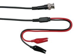Velleman Cabo coaxial, 1 metro, BNC macho a 2 pinças de crocodilo, 30 VCA/60 VCC, 1 A, conexão rápida, para testes e medições