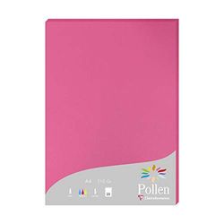 Clairefontaine - Ref 24221C - Pollen Coloured Paper (Pack of 25 Sheets) - A4 (210 x 297mm), 210gsm Paper, Inkjet & Laser Printer Compatible, Acid Free - Intensive Pink