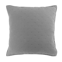 Douceur d'Intérieur Suave Interior, Funda de cojín (60 x 60 cm) Mellow Chic Gris/Blanco, Microfibra Bicolor
