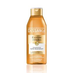 DESSANGE - Shampoing Nutri-Régénérant Extrême 3 Huiles - Formule Enrichie Aux Huiles D'Argan, Camélia & Pracaxi - Nourrit Intensément & Restaure La Fibre - Pour Cheveux Desséchés & Dénaturés - 250 ml